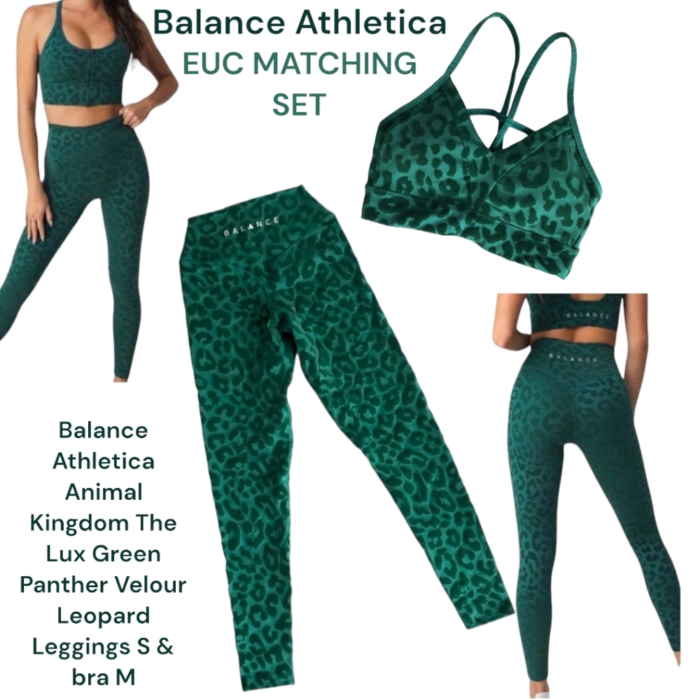 Balance Athletica Green Leopard Leggings